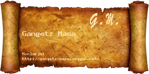Gangetz Masa névjegykártya